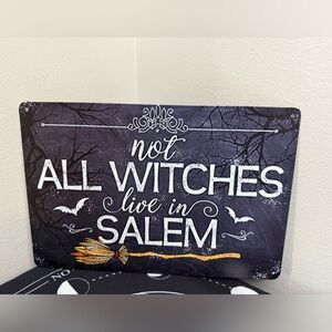 Not all witches live in Salem Tin Sign